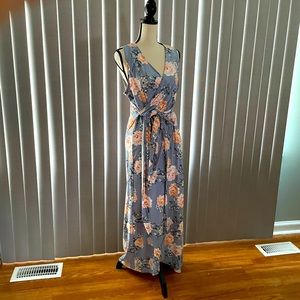 Derek Heart Plus Wrap Around Floral Maxi Dress